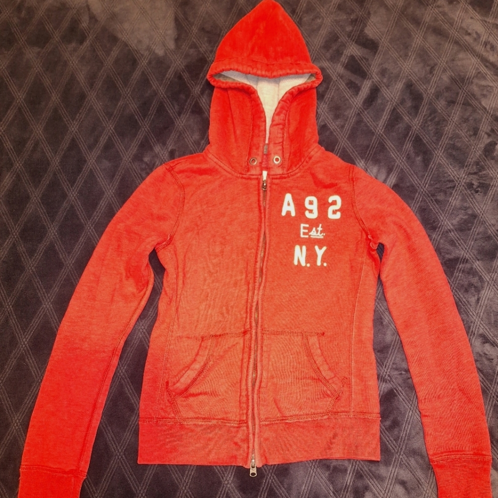 Abercrombie Double Zip Sweatshirt Hoodie with Pockets